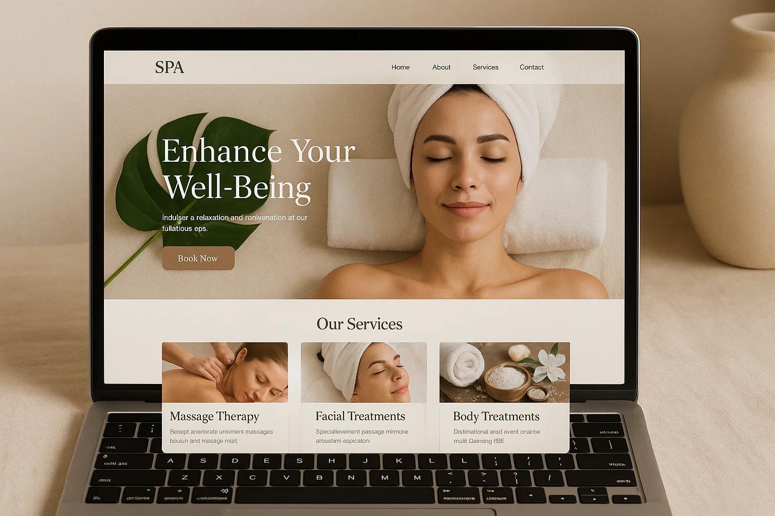 Hair studio Beauty website template by Margick